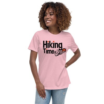 Women's Hiking Time Relaxed T-Shirt - Black Lettering