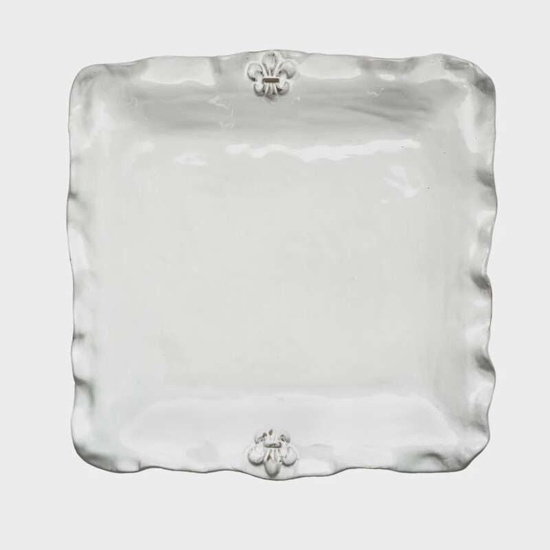 Fleur de Lis Square Platter