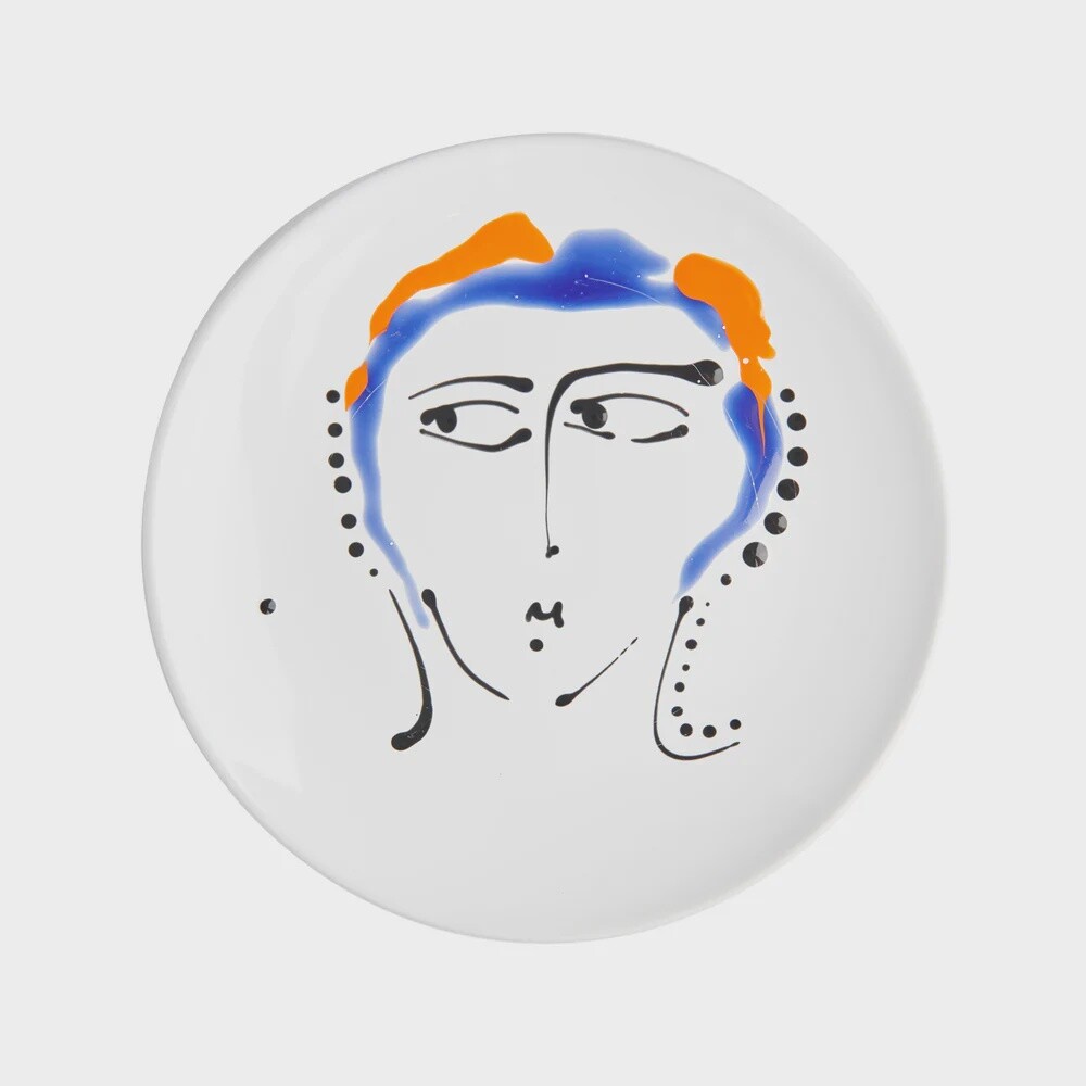 Orange Blue Plate Face