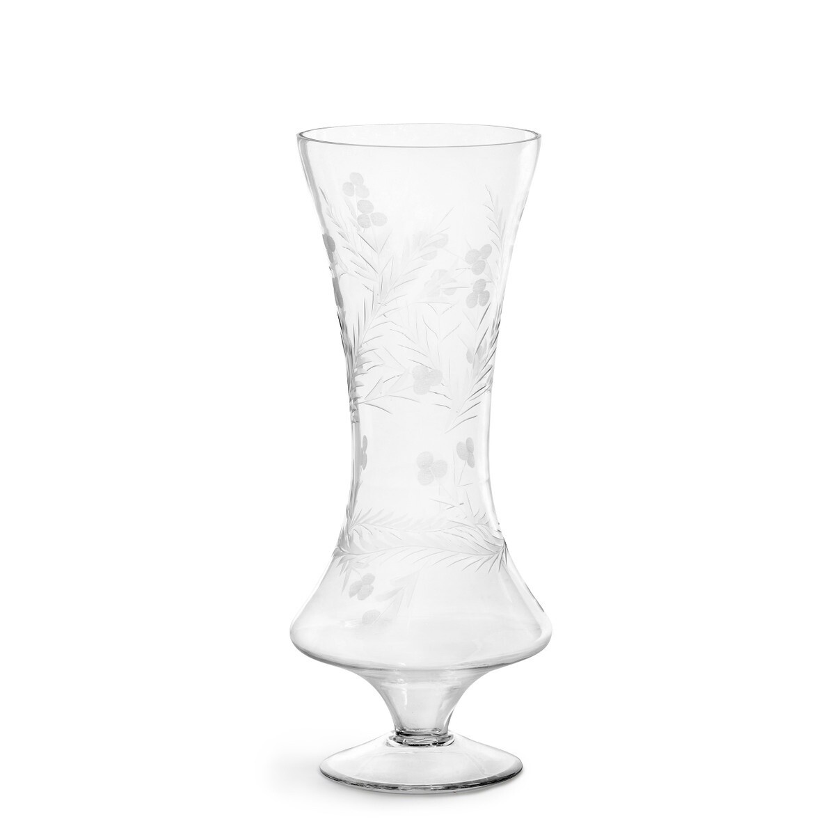 Zelda Etched Glass Vase, Medium