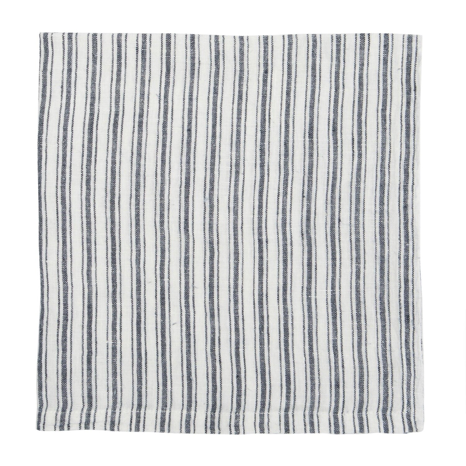 Boat Stripe Blue/White Linen Napins S/4