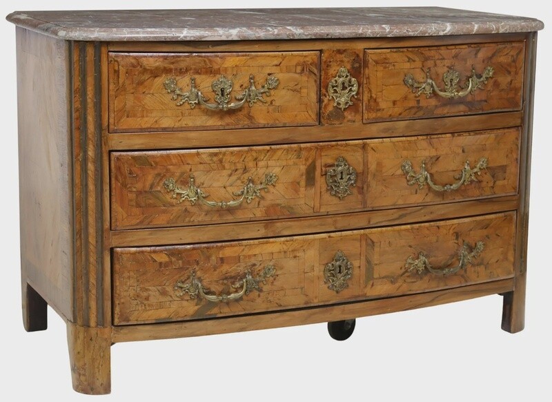French Marble-Top Louis XIV 18th c. Commode