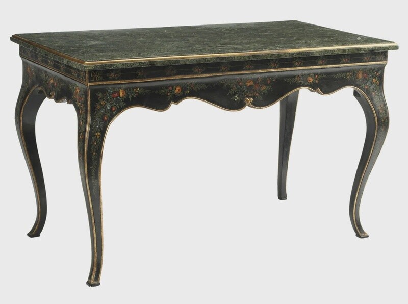 Faux Painted Cabriole Leg Writing Table