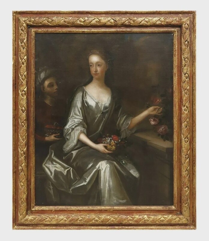 Framed English School Oil on Canvas Portrait