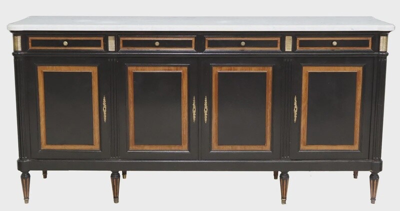 French Louis XVI style marble-top sideboard
