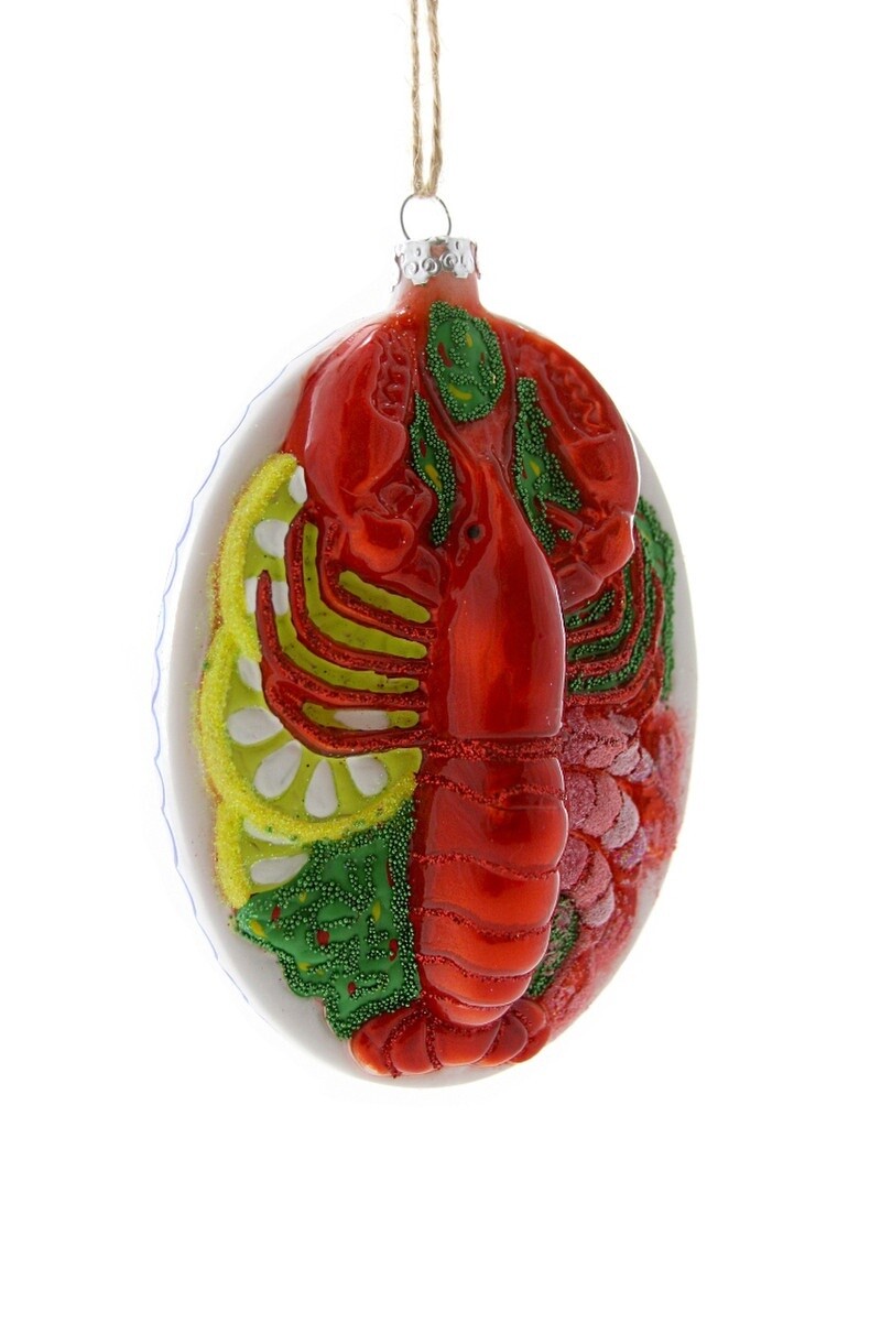 Lobster Dinner Glass Ornament