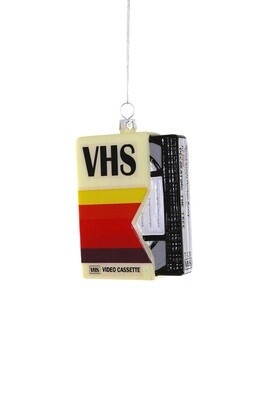 VHS Tape Glass Ornament