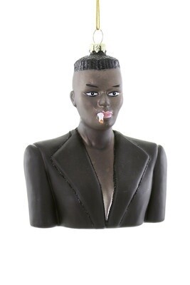 Grace Jones Glass Ornament