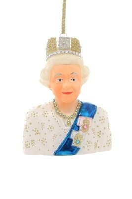 Queen Elizabeth Glass Ornament