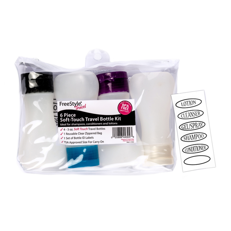 6 Piece Soft-Touch 3 Oz Travel Kit - Item # 44304