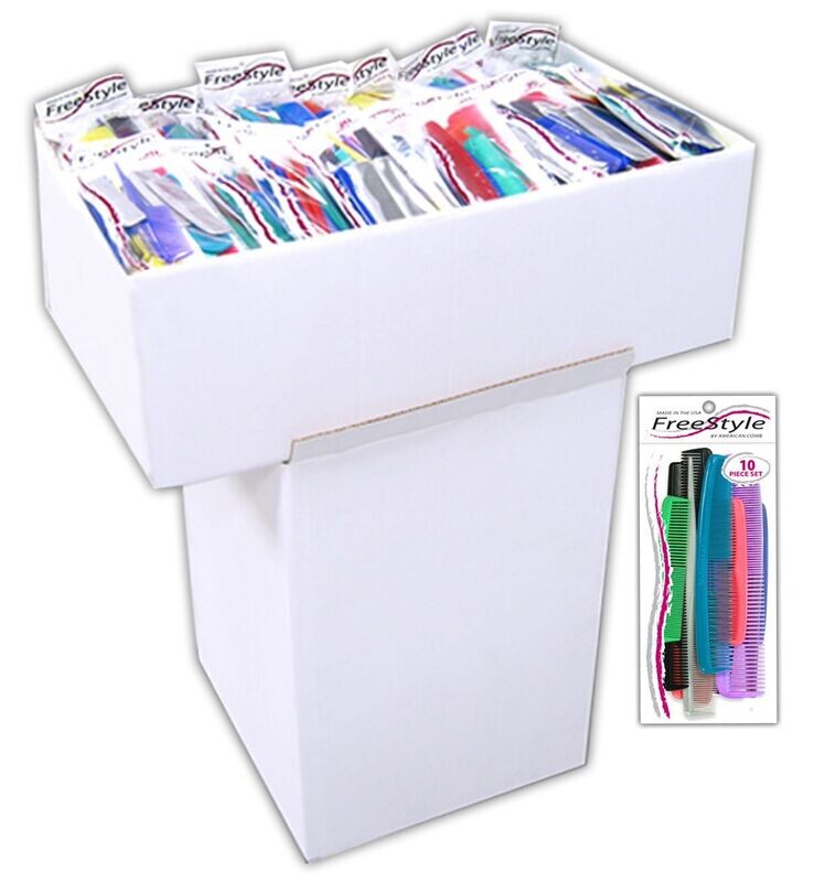 144 PC BAGGED 10 PC COMB SET FLOOR DISPLAY - Item # 30010-144