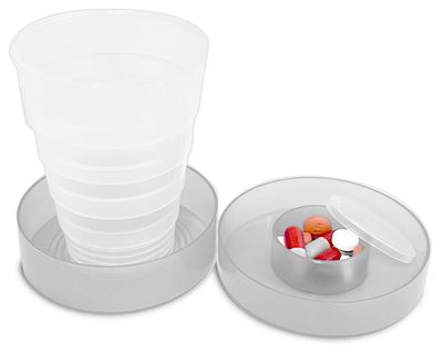 4 oz. Collapsible Cup with Pill Case - Item #511 NB
