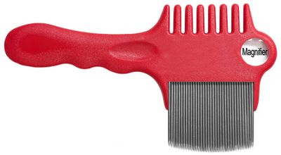 Metal Lice & Nit Removal Comb W/ 5X Magnifier & Detangling Teeth - Item # 368