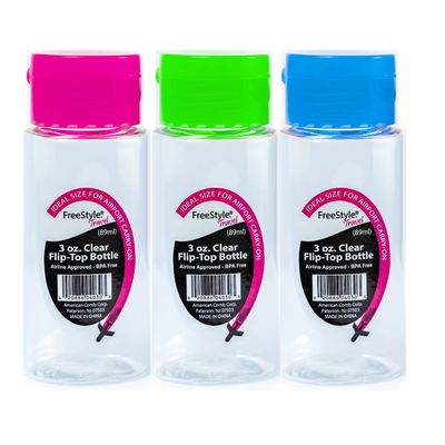 3 Oz Clear Flip-Top Bottle - Item # 444