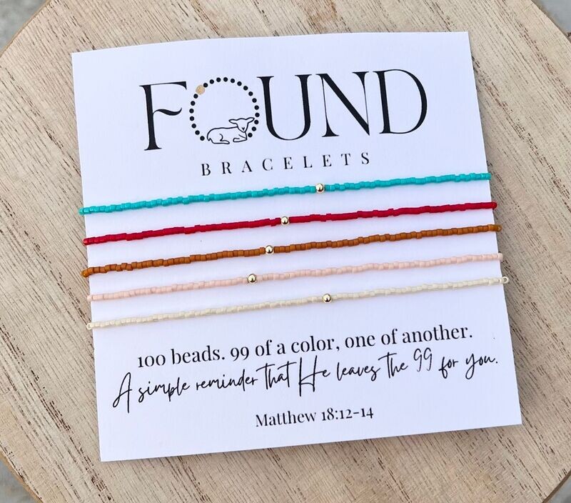 Found Bracelet, 5 Pack