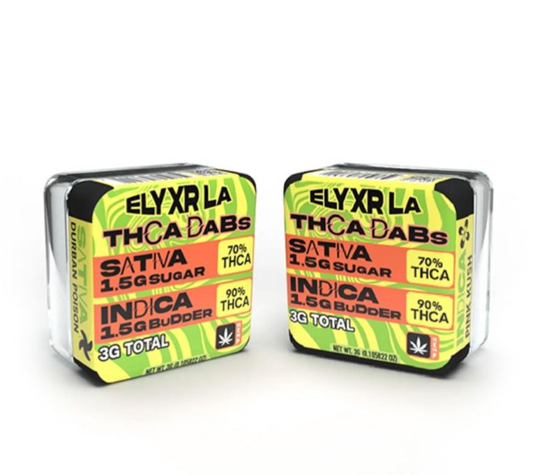 Elyxr THC-A Sugar &amp; Budder Combo Dabs | 3g, Flavor/Strain: Durban Poison x Pink Kush