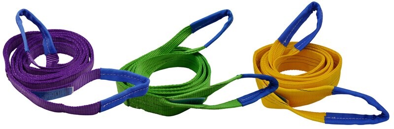 Schlaufen-Hebeband, zweilagig, 4 to, 120 mm, 2 m Schlaufen-Hebeband, zweilagig, 4 to, 120 mm, 2 m