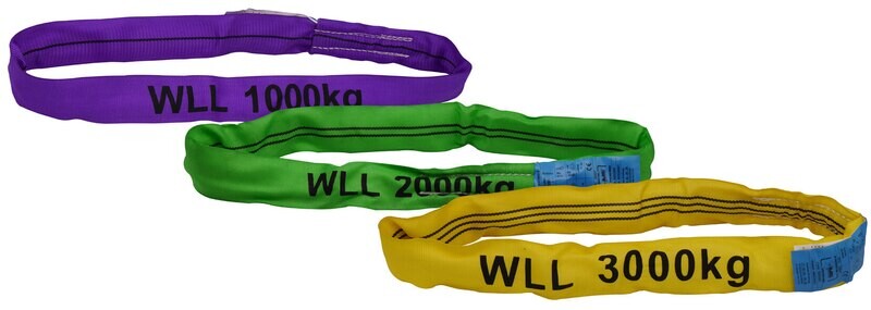 Rundschlinge mit Doppelmantel, Gelb, 3 to, 3m Rundschlinge mit Doppelmantel, Gelb, 3 to, 3m