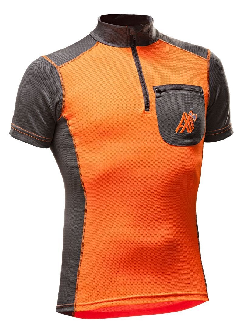 AX-MEN Funktionsshirt Kurzarm orange/grau