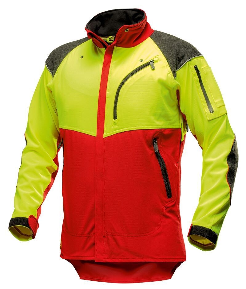 AX-MEN Forstjacke rot/gelb