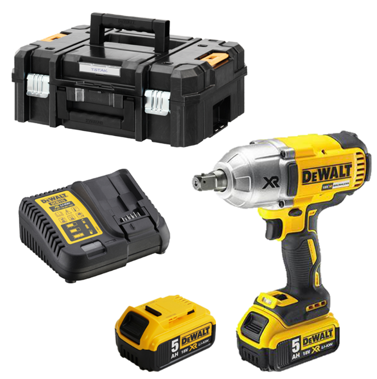 DeWALT Akku-Schlagschrauber 18V DCF899P2-QW 2x 5,0 Akku; Lader in T-STAK