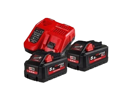 Milwaukee Akku-Basis-Set M18 HNRG-552, 2x 5,5 HB M18 + Ladegerät Milwaukee Akku-Basis-Set M18 HNRG-552, 2x 5,5 HB M18 + Ladegerät