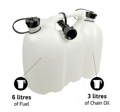 Doppelkanister weiß 6 + 3 Liter