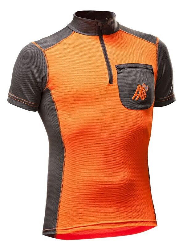 AX-MEN Funktionsshirt Kurzarm orange/grau