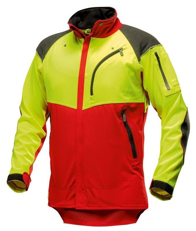 AX-MEN Forstjacke rot/gelb