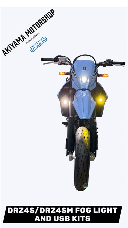 Suzuki DR-Z4S Plug & Play Compact Fog Light Kit | AKSUDR-001