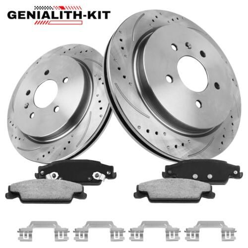 Rear Drilled Rotors + Ceramic Brake Pads for 2005 - 2011 STS 2003 - 2007 CTS