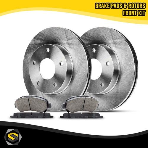 Front Brake Rotors &amp; Ceramic Pads Kit for Grand Caravan 2008-2016 5 Lug 302mm