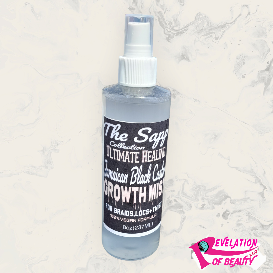 The Sapp Collection ULTIMATE HEALING With Jamaican Black Caster OilGROWTH MIST FOR BRAIDS, LOCS+ TWISTS 100%VEGAN FORMULA 8oz