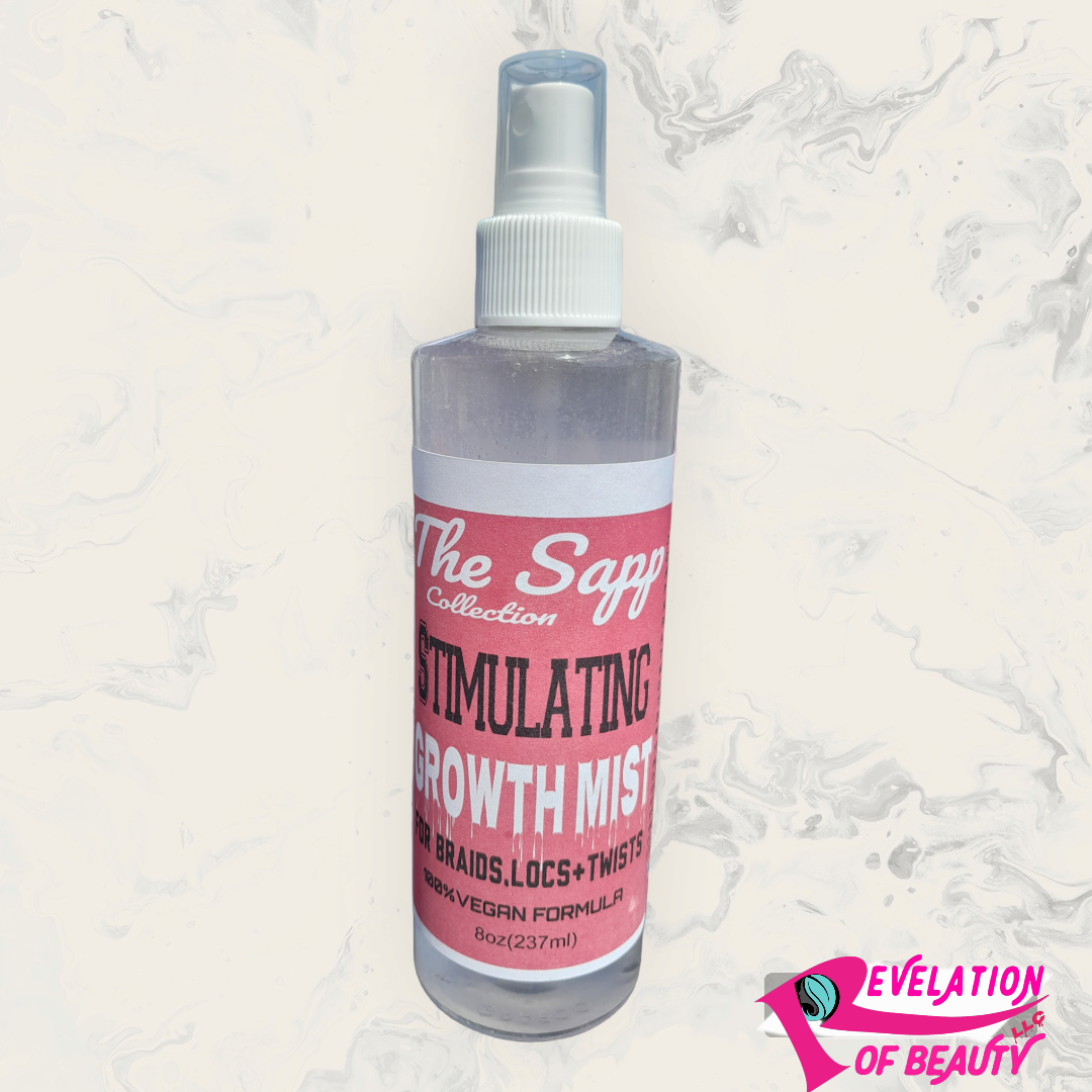 The Sapp Collection STIMULATING GROWTH MIST FOR BRAIDS.LOCS+TWISTS 100%VEGAN FORMULA 8oz