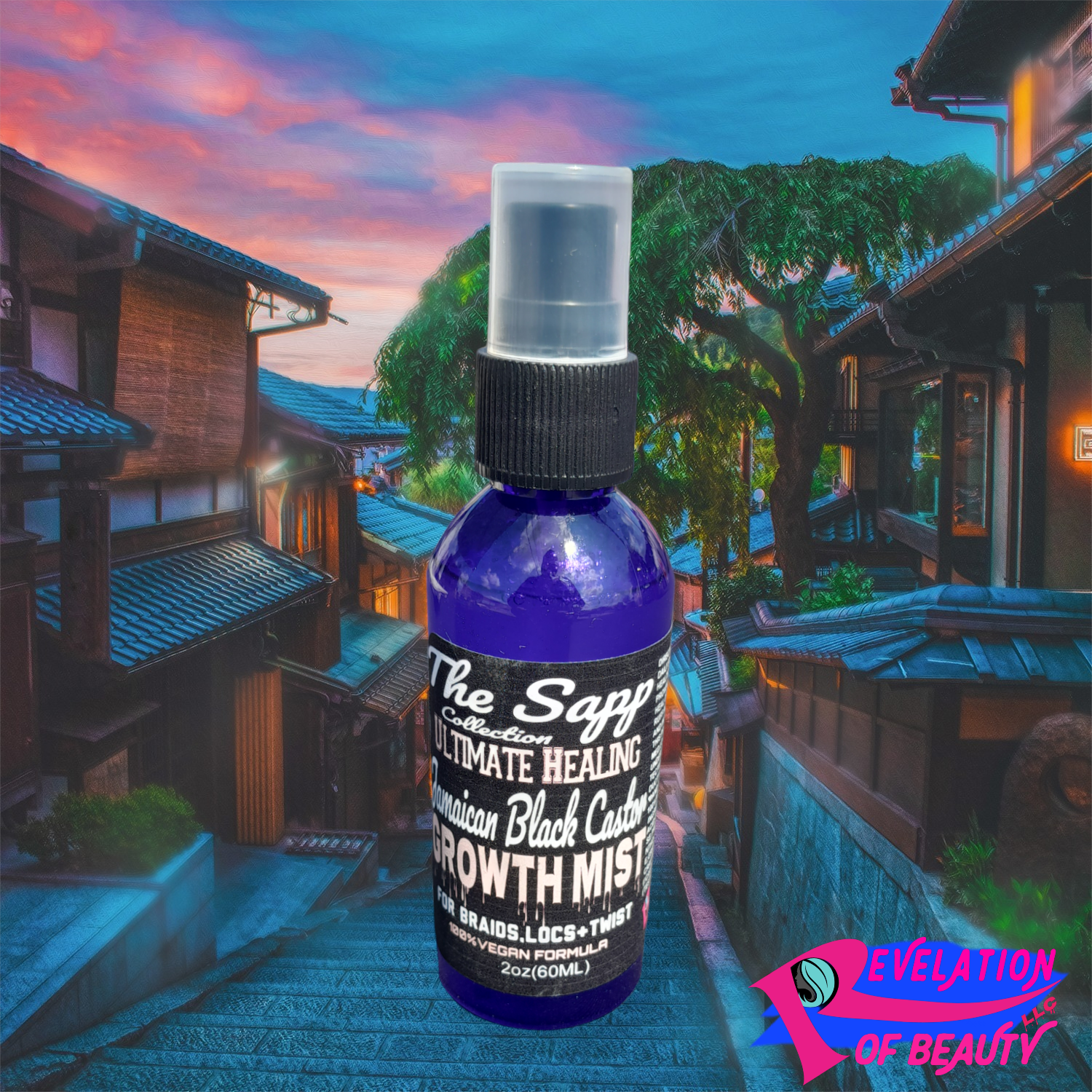 The Sapp Collection ULTIMATE HEALING With Jamaican Black Caster OilGROWTH MIST FOR BRAIDS, LOCS+ TWISTS 100%VEGAN FORMULA 2oz