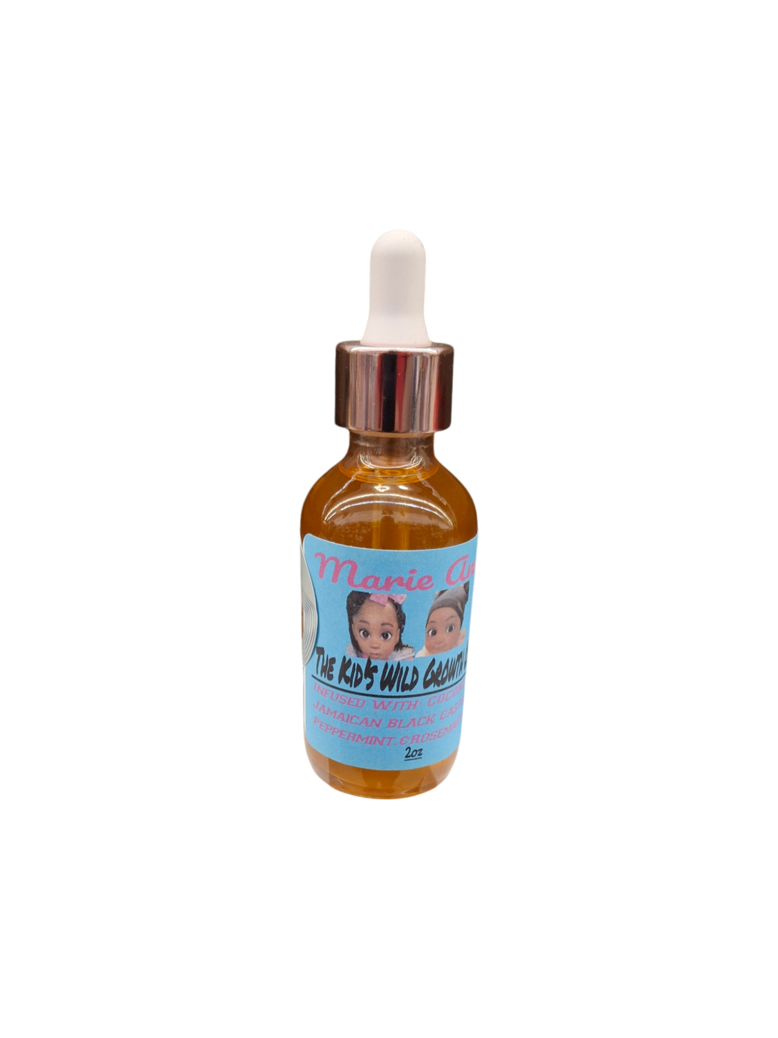 MARIE &amp; ANN THE KIDS WILD GROWTH OIL INFUSED WITH COCONUT, JAMAICAN BLACK CASTOR, PEPPERMINT,&amp; ROSEMANY 2oz