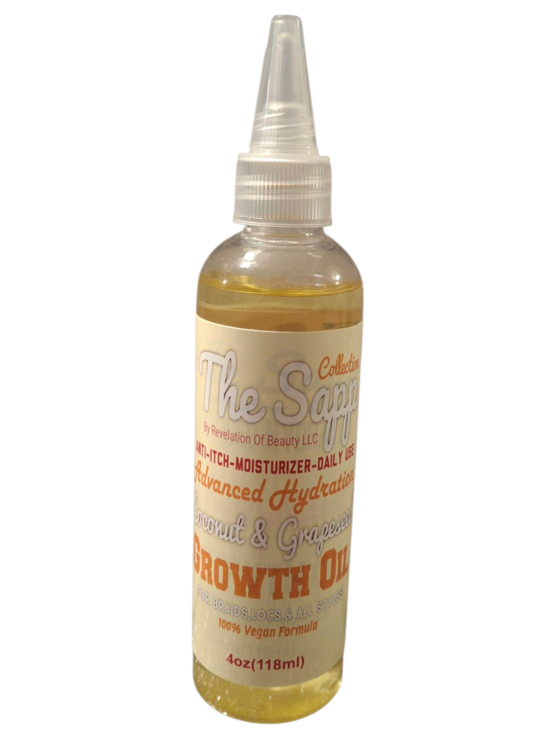The Sapp Collection Advanced Hydration  Coconut and Grapeseed Growth Oil 4oz