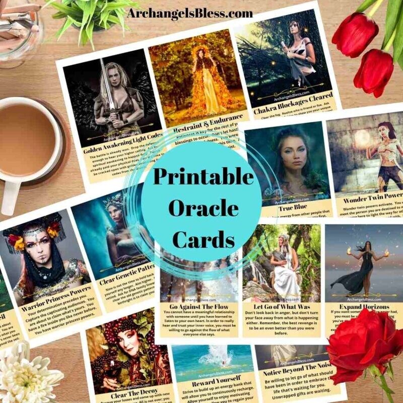 Goddess Guidance Oracle Card Deck - 54 Printable Oracle Cards - Goddess Guidance Oracle Card Deck PDF