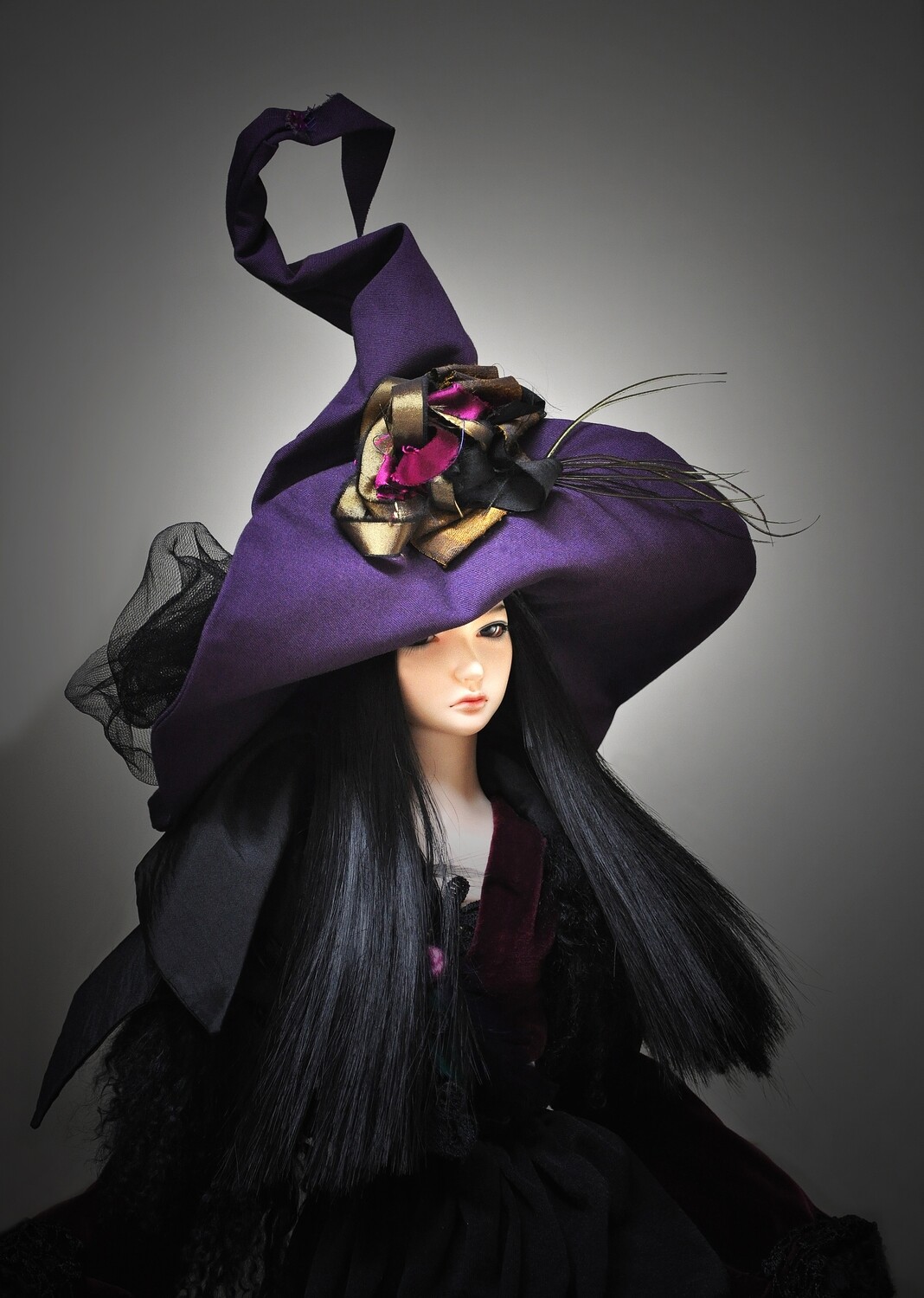 OOAK Witch Hats by Susan Lake, OOAK Hat Design: Light in Darkness