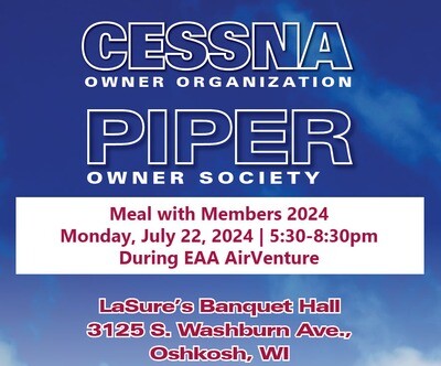 Cessna & Piper Owner Meal with Members 2024