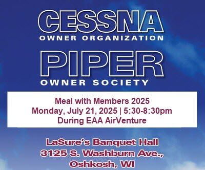 Cessna & Piper Owner Meal with Members 2025