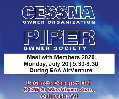 Cessna & Piper Owner Meal with Members 2026