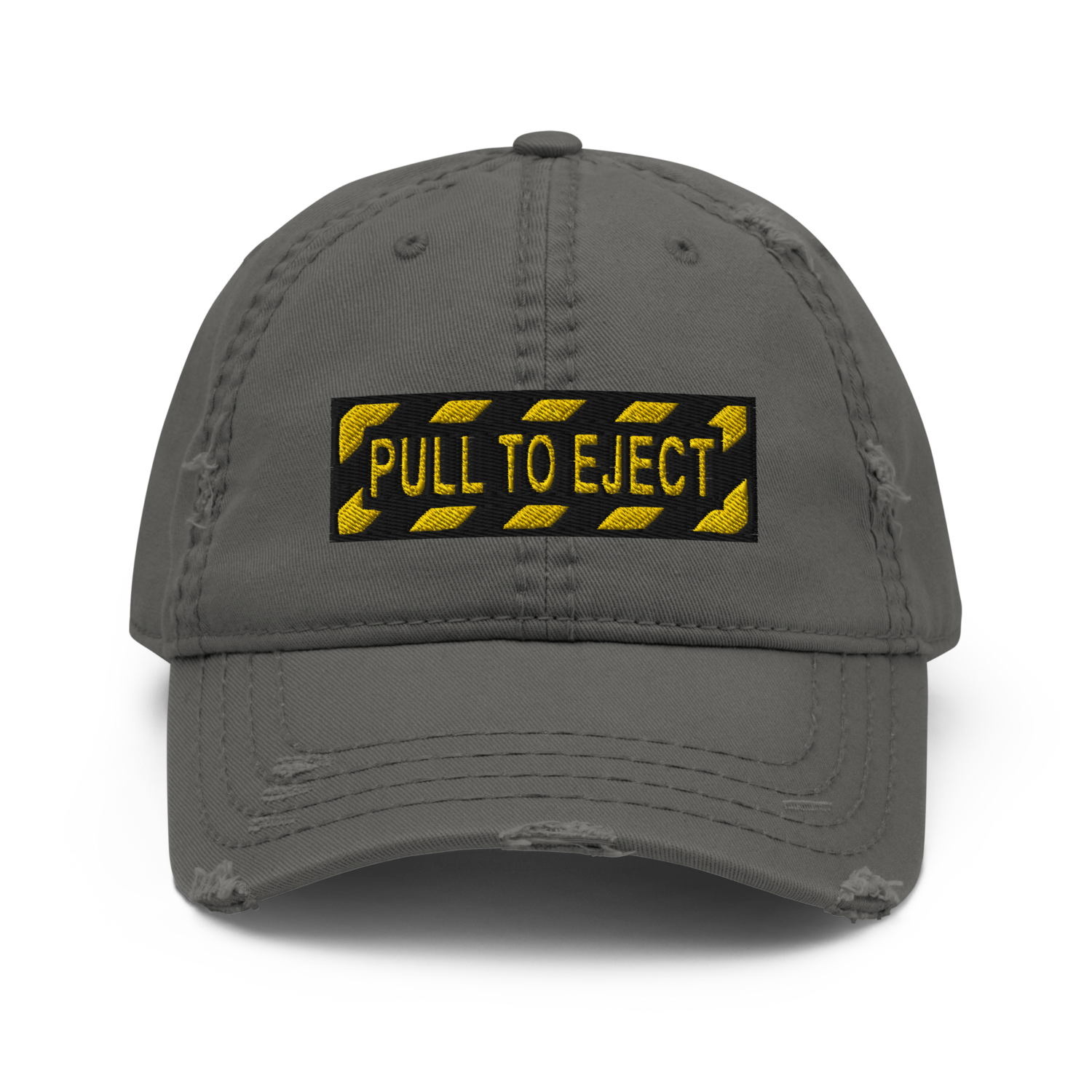 Pull To Eject Distressed Cap