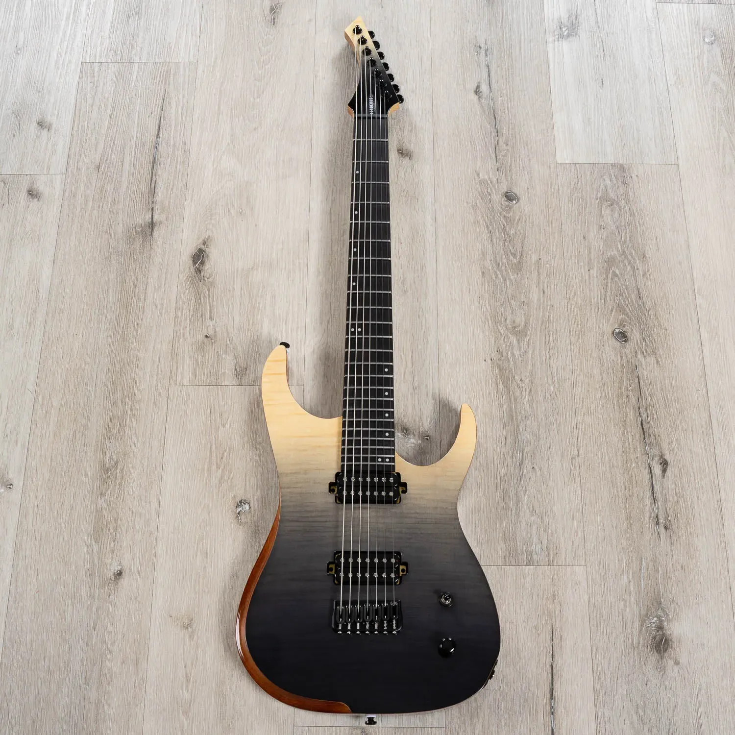 Erebus 27" Flamed Maple Hades Fade Seven String Model