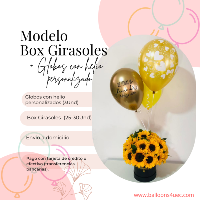 Box premium de girasoles