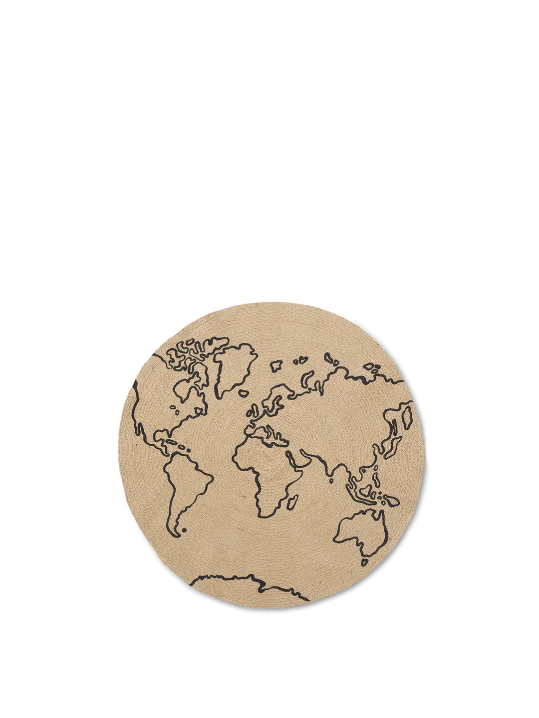 Jute Teppich Welt