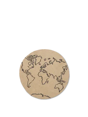 Jute Teppich Welt