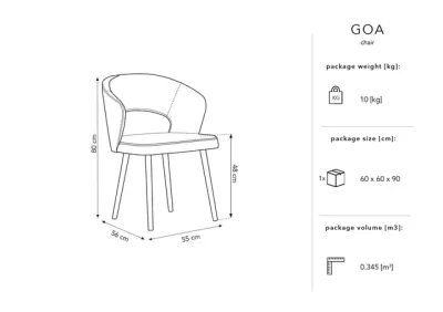 Goa Stuhl Strukturierter Stoff