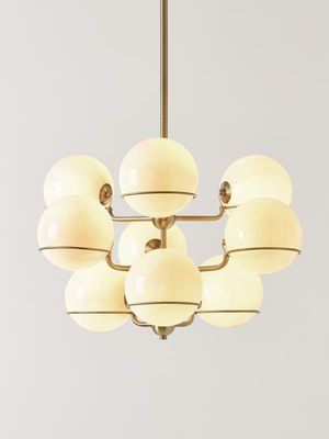 Große Glaskugel-Pendelleuchte Carey