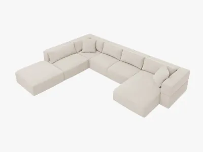 Tyra 4+-Sitzer Panorama-Sofa (Samt (Salvador))